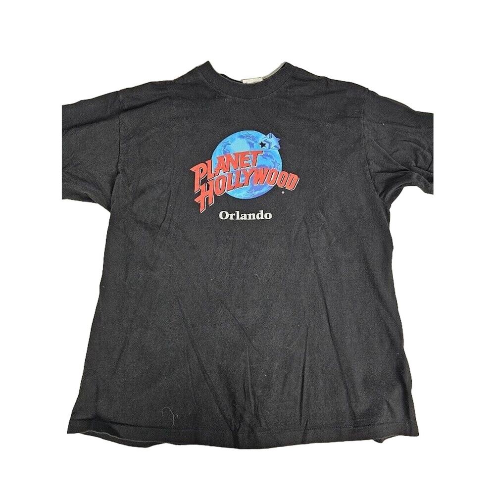 Vintage Mens Planet Hollywood Orlando T Shirt Size XL Black